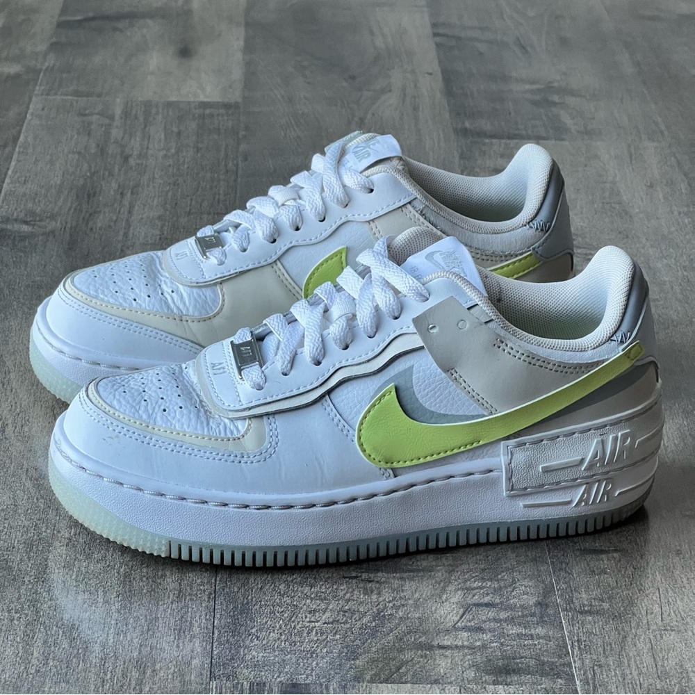 Nike Womens Air Force 1 Low Shadow FB7582-100 White Casual Shoes Sneakers Size 6